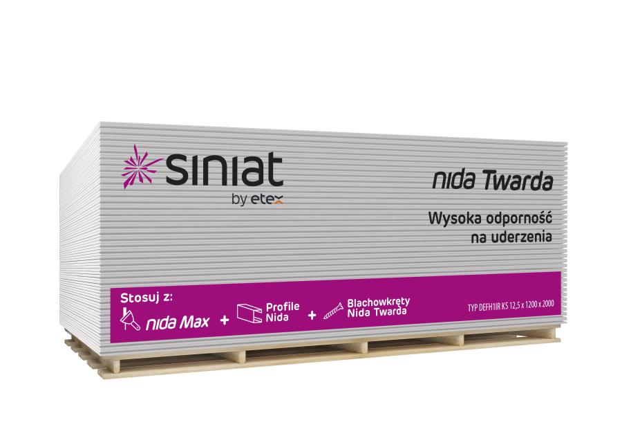 Zdjęcie: Płyta g-k 15x1200x2000 mm Nida Twarda SINIAT
