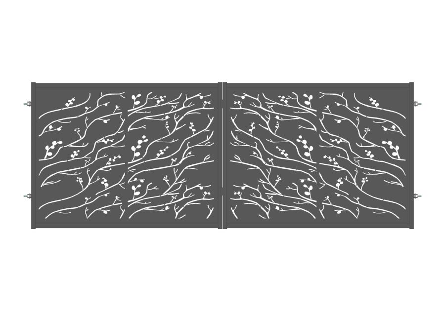 Zdjęcie: Brama dwuskrzydłowa Melania 4,00 m, 1,50 m, stal ocynk+RAL7016 struktura POLBRAM