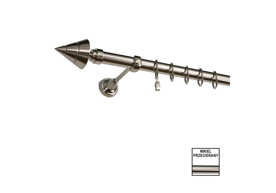 Zdjęcie: Karnisz pojedynczy Zeus fi 25 mm - 400 cm avanti nikiel KARWEL