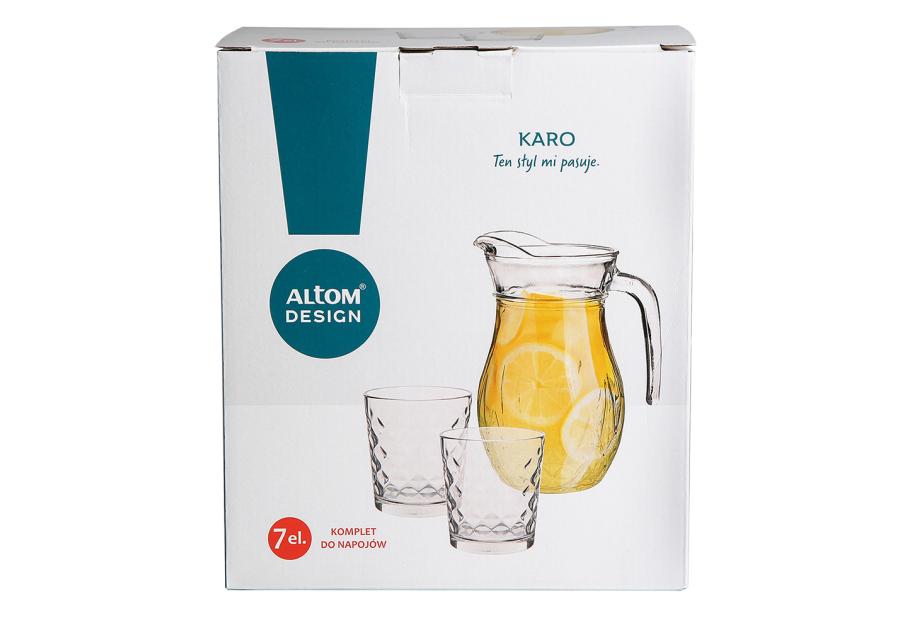 Zdjęcie: Zestaw do napojów Karo Dzbanek 1,2 L + 6 szklanek 240 ml ALTOMDESIGN