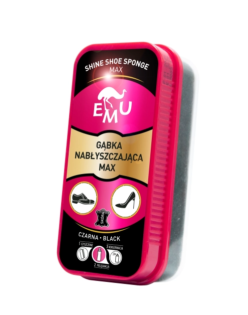 Zdjęcie: Gąbka nabłyszczająca do butów Max czarna do skór naturalnych i ekologicznych EMU