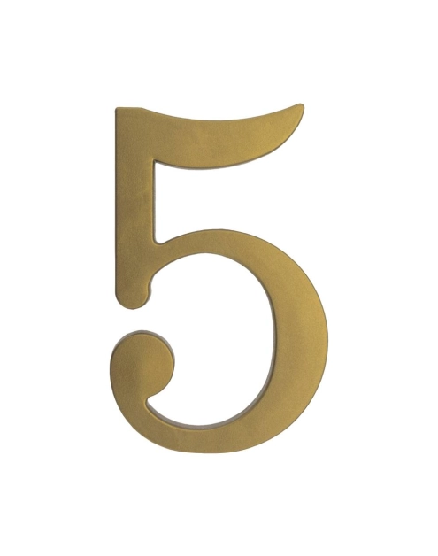Zdjęcie: Cyfra 5 plastikowa, złota, 180 mm METRO