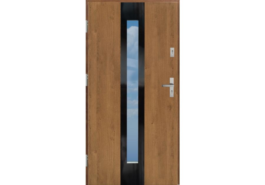 Zdjęcie: Drzwi zewnętrzne stalowo-drewniane Disting Olivio Glass 03 Winchester 90 cm lewe KR CENTER
