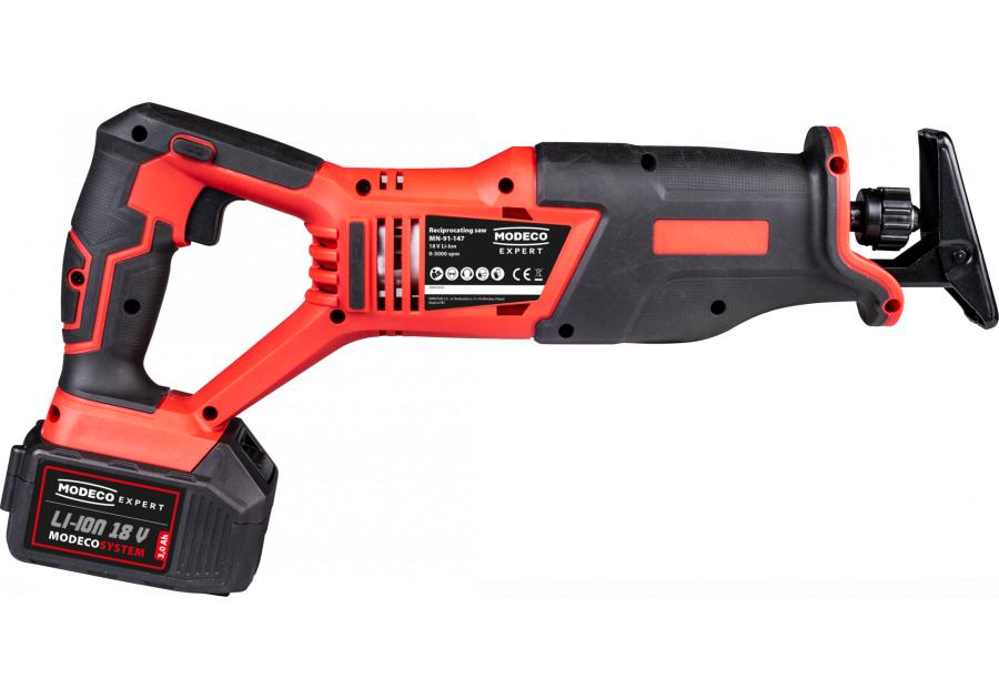 Zdjęcie: Pilarka szablowa 18 V, głębokość 150 mm suw. 20 mm MODECO EXPERT