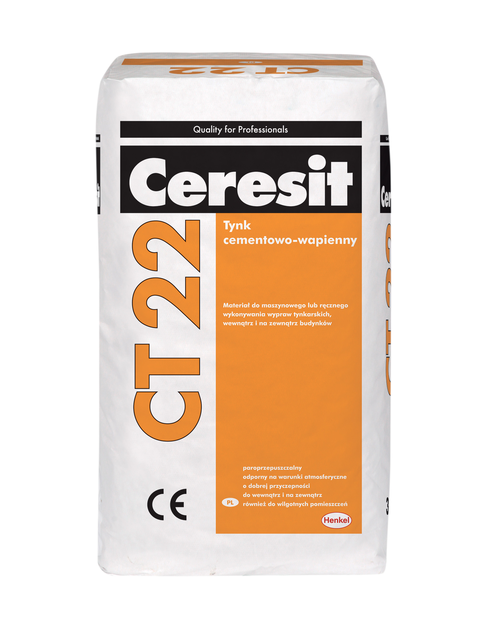 Zdjęcie: Tynk cementowo-wapienny CT22, 30 kg CERESIT