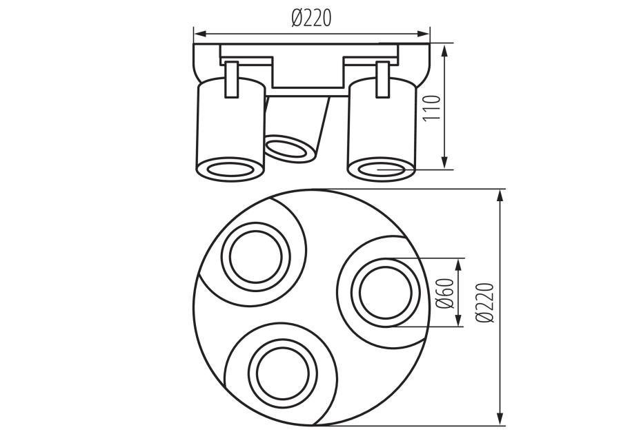 Zdjęcie: Oprawa oświetleniowa 3x max 35 W Laurin EL-3O B KANLUX