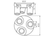 Zdjęcie: Oprawa oświetleniowa 3x max 35 W Laurin EL-3O B KANLUX