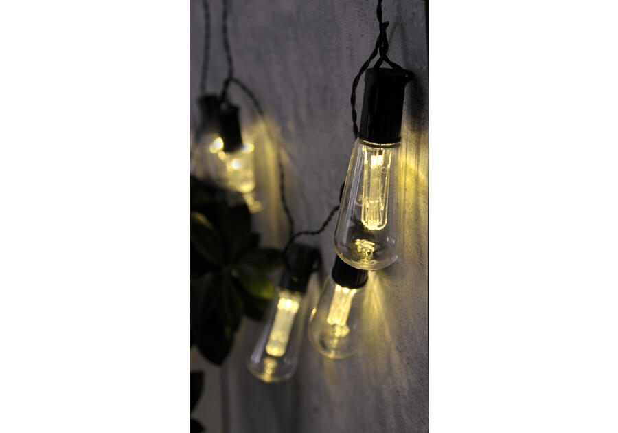 Zdjęcie: Girlanda Edison 10 LED czarna baterie 2xAA POLUX