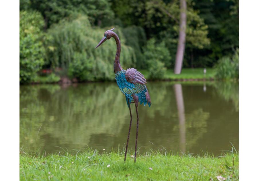 Zdjęcie: Figurka czapli Heron 0,45 x 0,22 x 0,90 m NORTENE