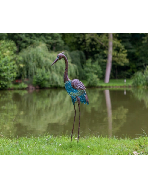 Zdjęcie: Figurka czapli Heron 0,45 x 0,22 x 0,90 m NORTENE