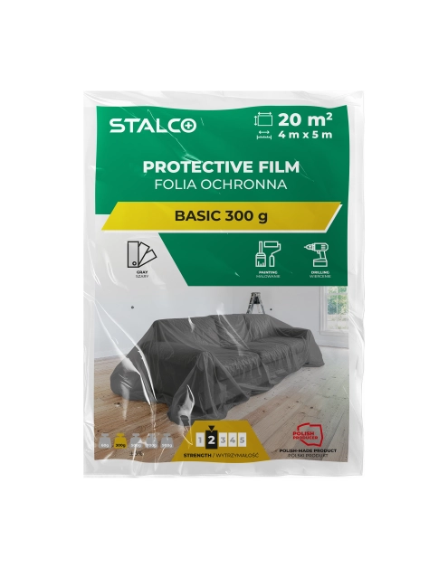 Zdjęcie: Folia ochronna basic 4x5 m 300 g STALCO