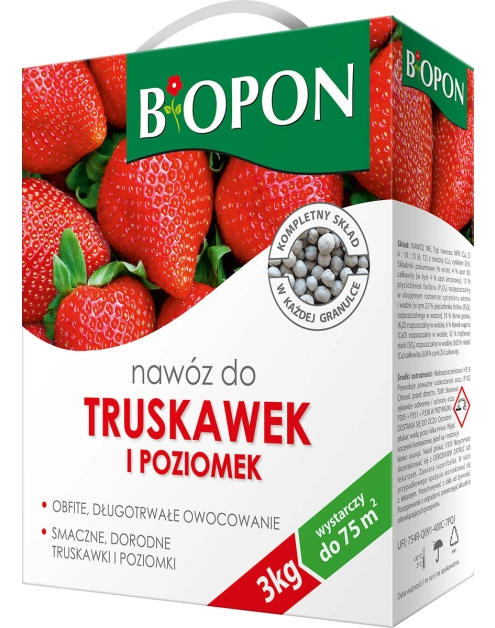 Zdjęcie: Nawóz do truskawek i poziomek 3 kg granulat BOPON