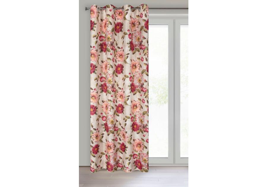 Zdjęcie: Zasłona gotowa Benita 140x250 cm różowy EUROFIRANY