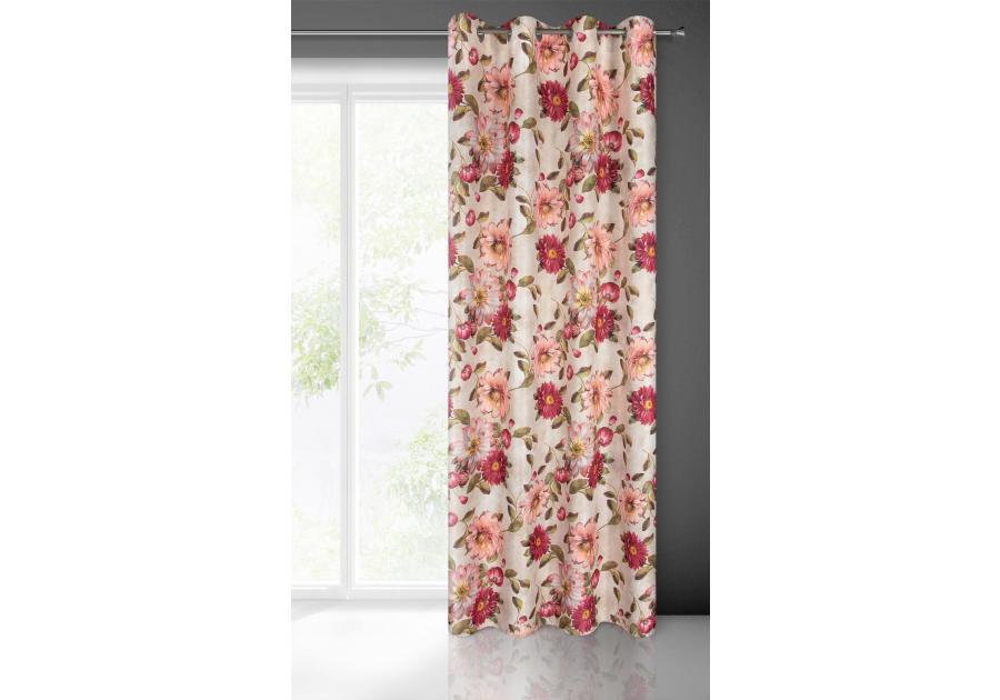 Zdjęcie: Zasłona gotowa Benita 140x250 cm różowy EUROFIRANY