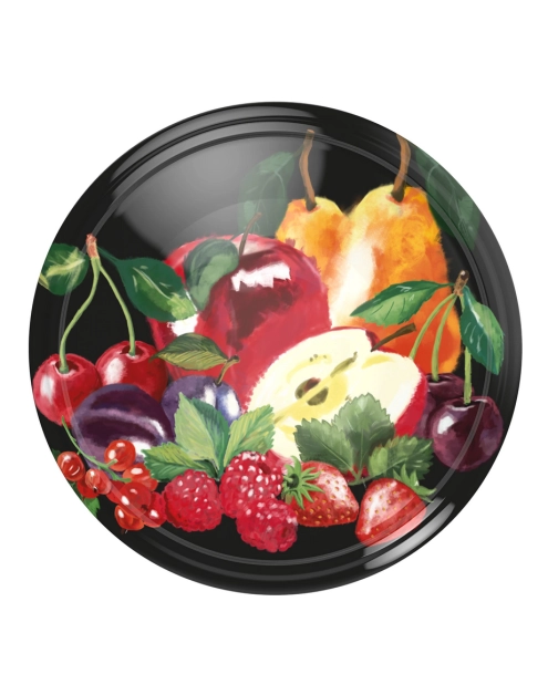 Zdjęcie: Zakrętka fi66 owoce na czarnym tle mix - 10 szt. BROWIN