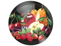 Zdjęcie: Zakrętka fi66 owoce na czarnym tle mix - 10 szt. BROWIN