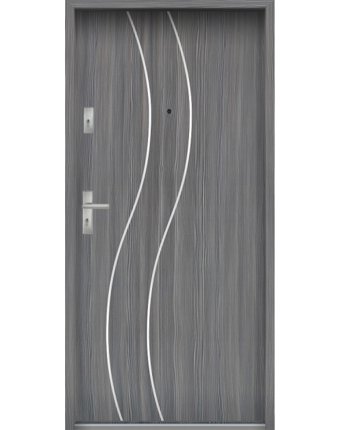 Zdjęcie: Drzwi wejściowe do mieszkań Bastion R-59 Mokka 80 cm prawe OSP KR CENTER