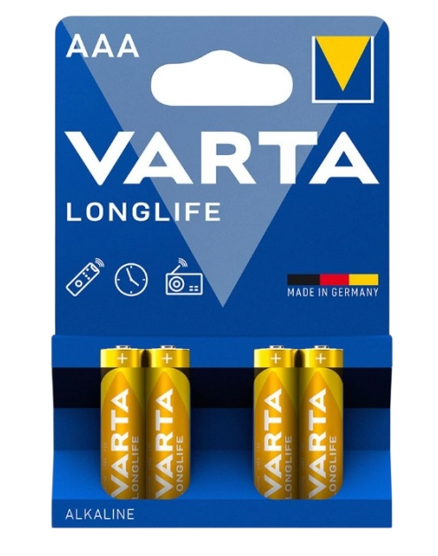 Zdjęcie: Baterie alkaliczne Longlife LR03/AAA VARTA
