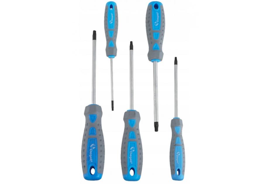 Zdjęcie: Zestaw wkrętaków torx 5-elementowy DEGET