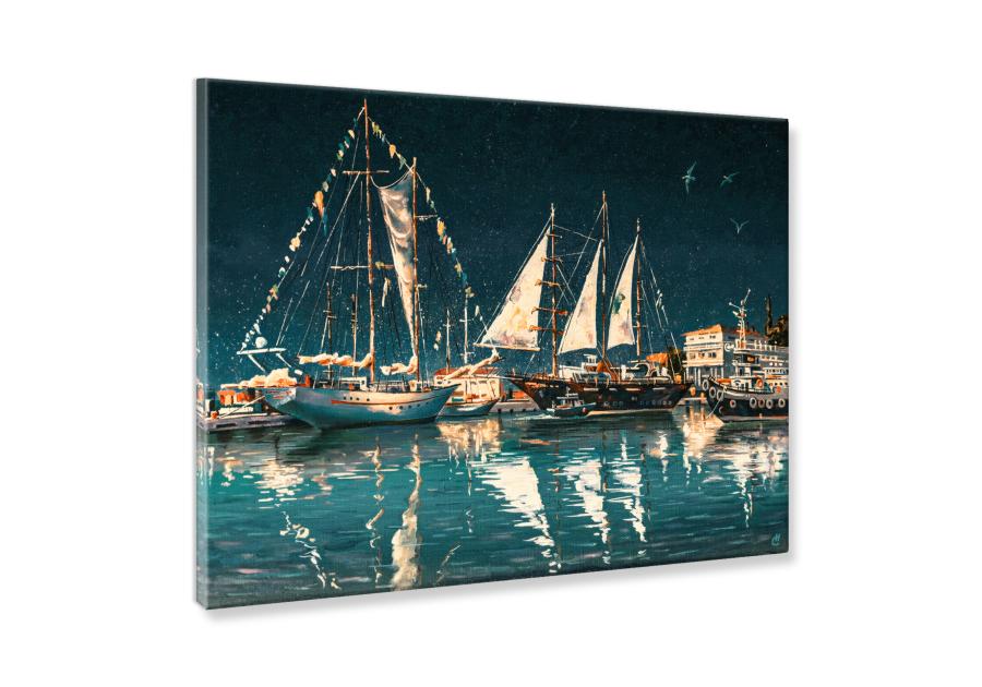 Zdjęcie: Obraz na płótnie Canvas 60x80 cm Night Ship STYLER