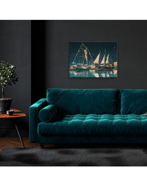 Zdjęcie: Obraz na płótnie Canvas 60x80 cm Night Ship STYLER