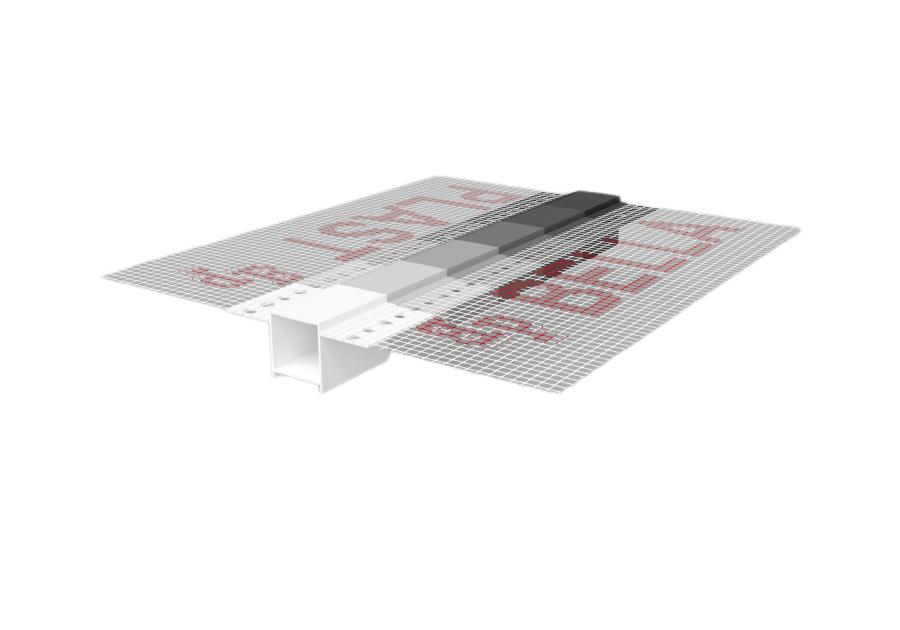 Zdjęcie: Listwa do boniowania PVC z siatką, zamknięta z elementem traconym BP11 H2NS L300 biała BELLA PLAST