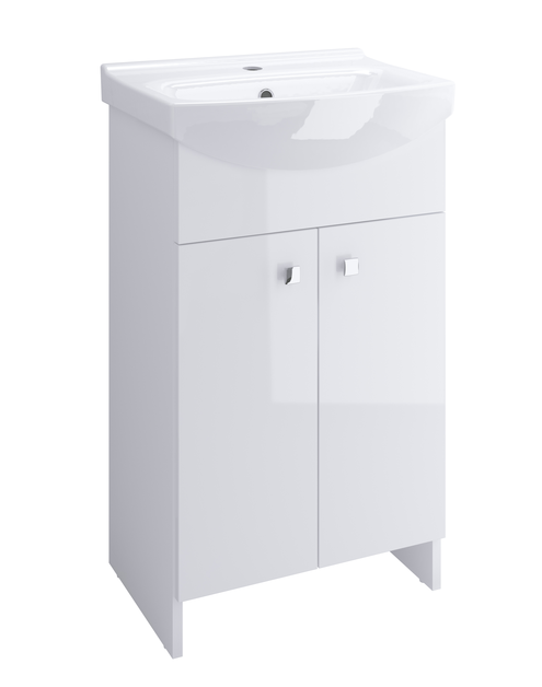 Zdjęcie: Zestaw łazienkowy Sati Cersania 50 cm biała szafka z umywalką CERSANIT