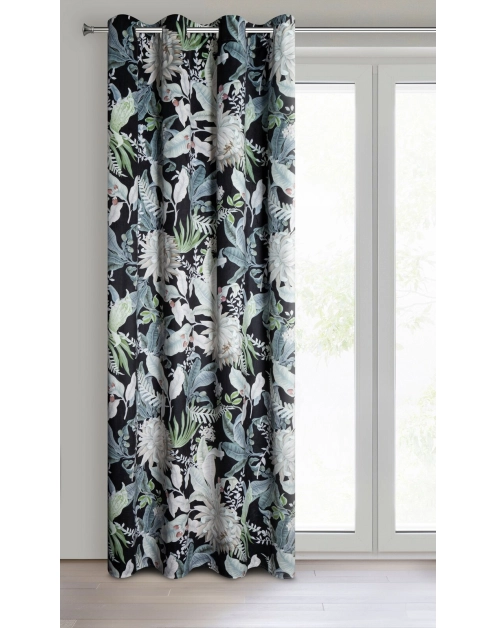 Zdjęcie: Zasłona gotowa Sally 140 x 270 cm czarny EUROFIRANY