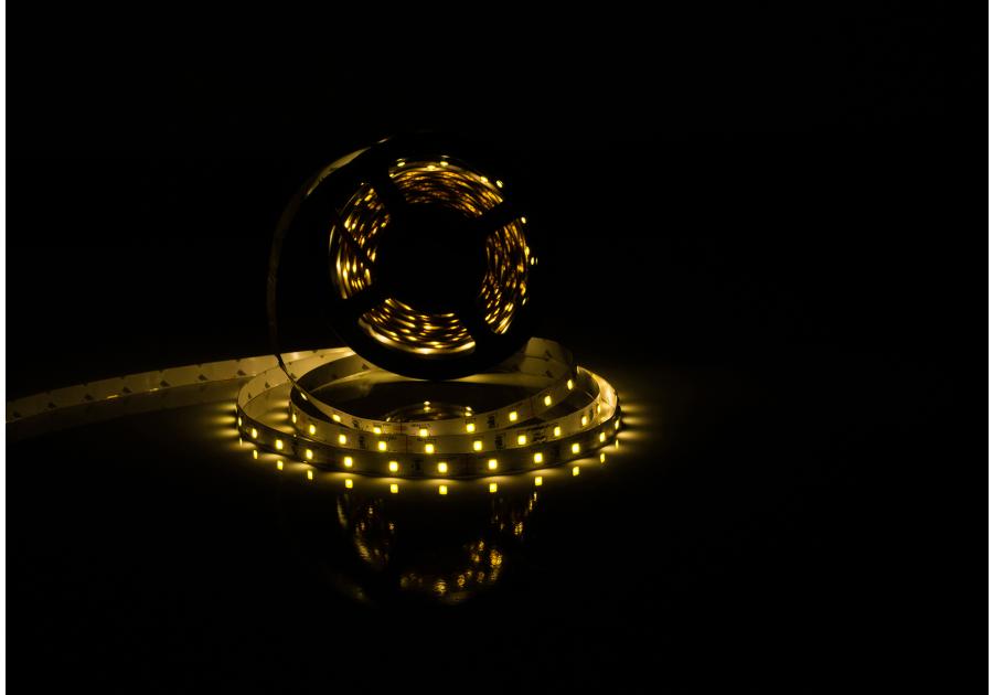 Zdjęcie: Taśma LED 50 m premium 12 V dioda 28x35 IP20 4,8 W/m ciepła biała POLGAR