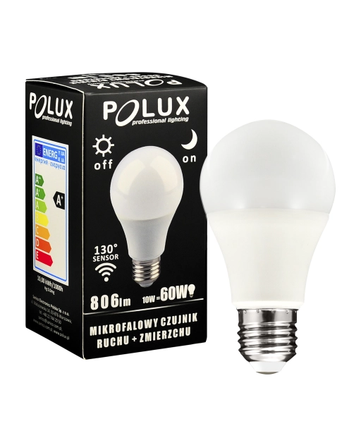 Zdjęcie: Żarówka LED Smart A60 E27 10 W WW zmierzch+mikrofala POLUX