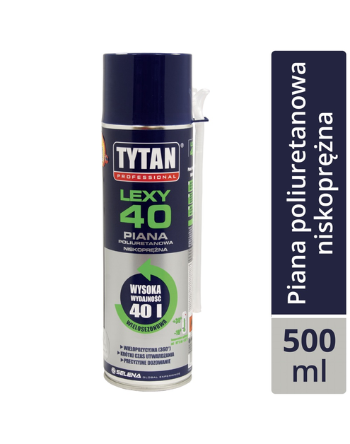 Zdjęcie: Piana wężykowa wielosezonowa Lexy 40 500 ml TYTAN PROFESSIONAL