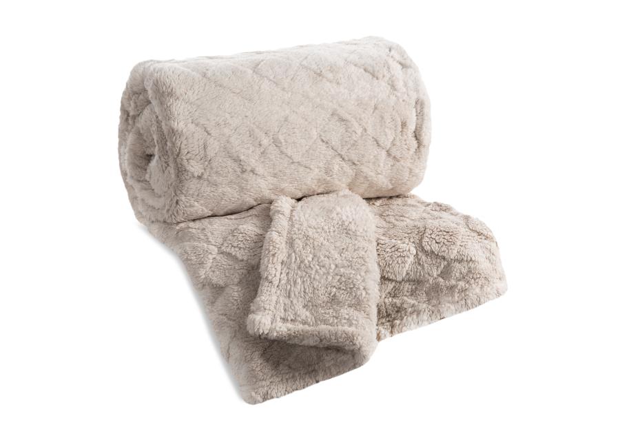 Zdjęcie: Koc Nancy 150x200 cm beżowy EUROFIRANY