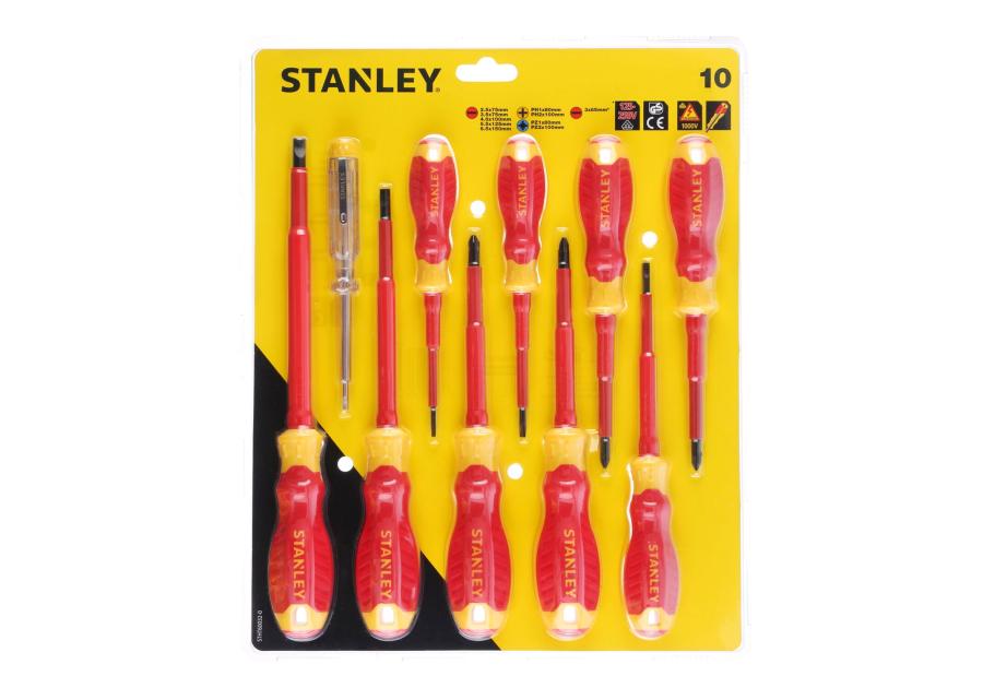 Zdjęcie: Zestaw wkrętaków VDE 10 sztuk STANLEY