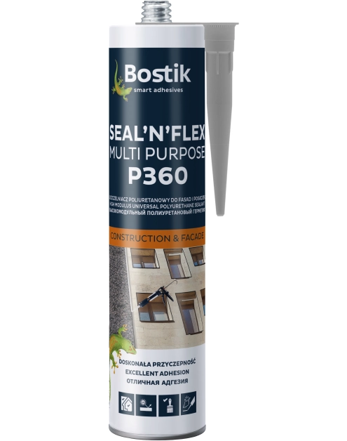 Zdjęcie: Uszczelniacz poliuretanowy do fasad i posadzek P360 SealNFlex Multi Purpose czarny 300 ml BOSTIK