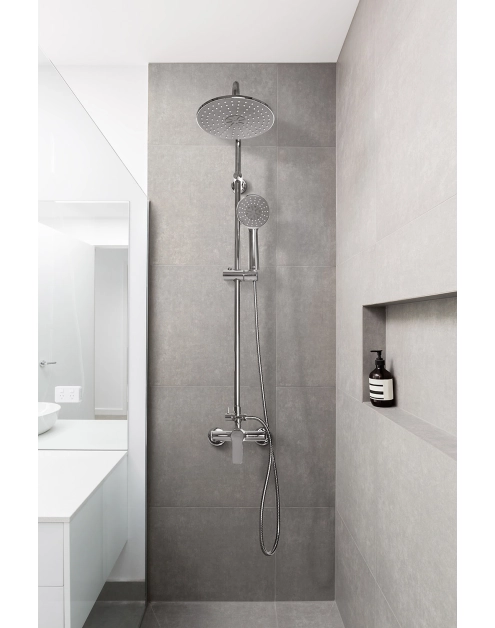 Zdjęcie: Deszczownia Malta z baterią natryskową chrom INVENA