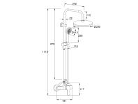 Zdjęcie: Deszczownia Malta z baterią natryskową chrom INVENA