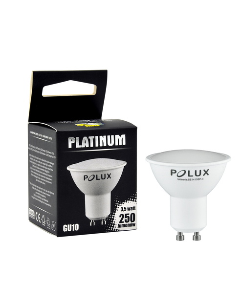 Zdjęcie: Żarówka LED GU10 SMD 3 W WW 250 lm PBT Platinum POLUX