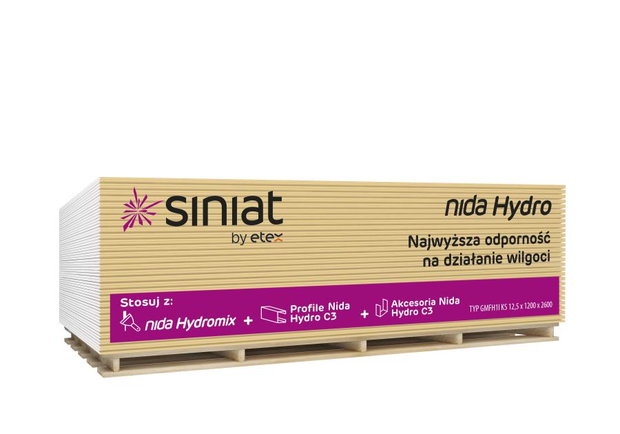 Zdjęcie: Płyta g-k 15x1200x2400 mm Nida Hydro SINIAT