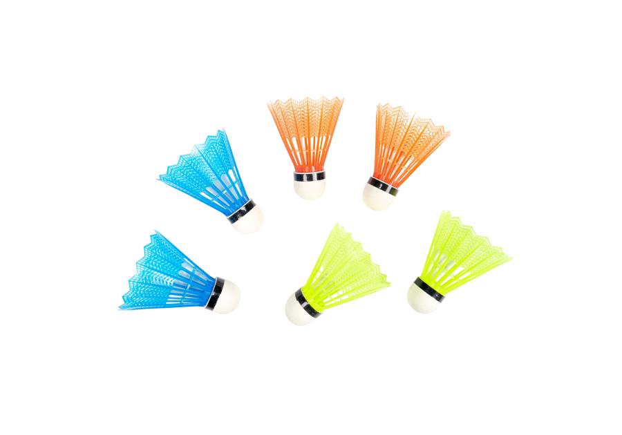 Zdjęcie: Lotki do badmintona 6 sztuk, kolorowe POLGAR