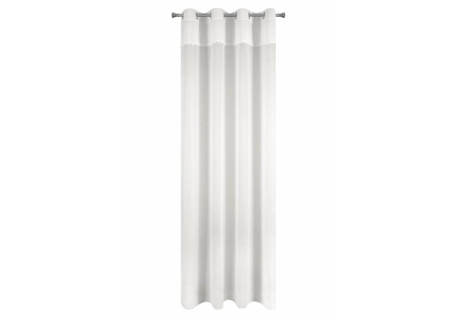 Zdjęcie: Zasłona Viki 140x250 cm biała na przelotkach EUROFIRANY