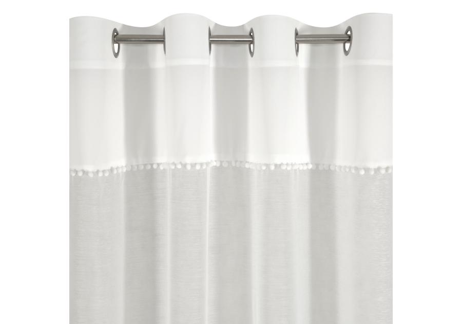 Zdjęcie: Zasłona Viki 140x250 cm biała na przelotkach EUROFIRANY