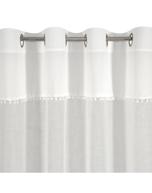 Zdjęcie: Zasłona Viki 140x250 cm biała na przelotkach EUROFIRANY