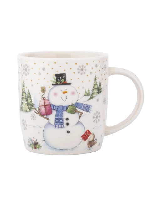 Zdjęcie: Kubek baryłka szeroka 400 ml dekoracja bałwanek ALTOM DESIGN