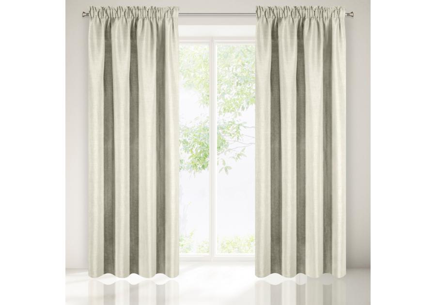 Zdjęcie: Zasłona Amelia 140x270 cm kremowa na taśmie EUROFIRANY