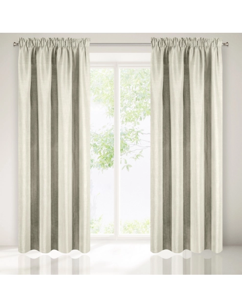 Zdjęcie: Zasłona Amelia 140x270 cm kremowa na taśmie EUROFIRANY