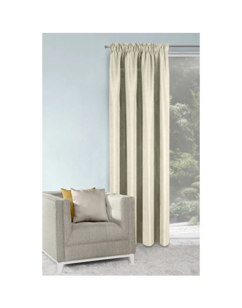 Zdjęcie: Zasłona Amelia 140x270 cm kremowa na taśmie EUROFIRANY