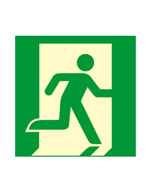 Zdjęcie: Oznaczenie "Drzwi ewakuacyjne w prawo" 15x15 cm płyta METRO