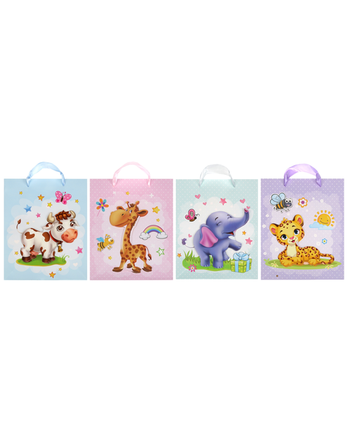 Zdjęcie: Torebka prezentowa 3D Little animals M 180x220x100 mm RAVI