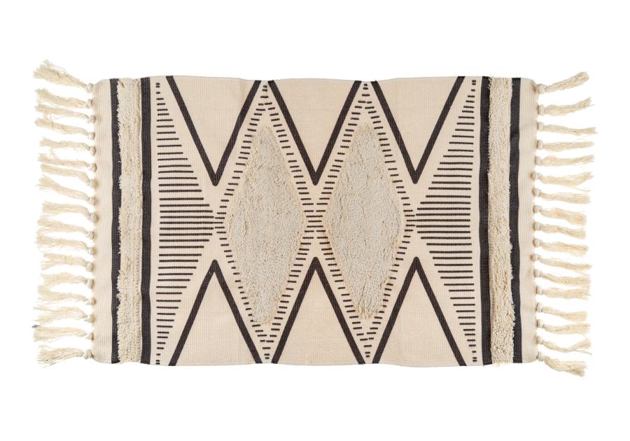 Zdjęcie: Dywanik łazienkowy 60x90 cm czarno-beżowy ALSEA