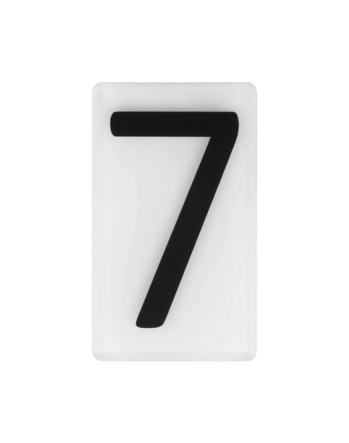 Zdjęcie: Cyfra plexi 7 samoprzylepna 5x3 cm, biało-czarna METRO